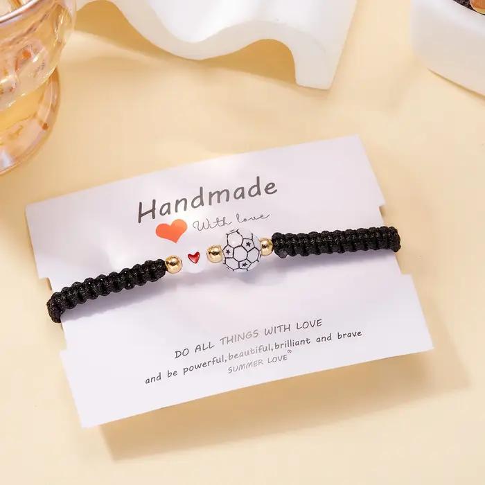 Bracelets d'équipe de football faits à la main