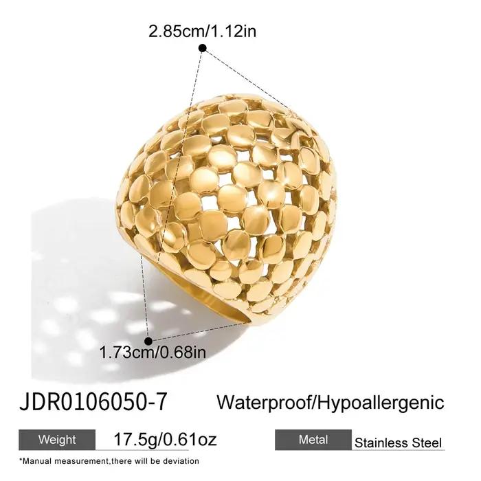 Uworld – bagues uniques de styliste plaqué or 18 carats