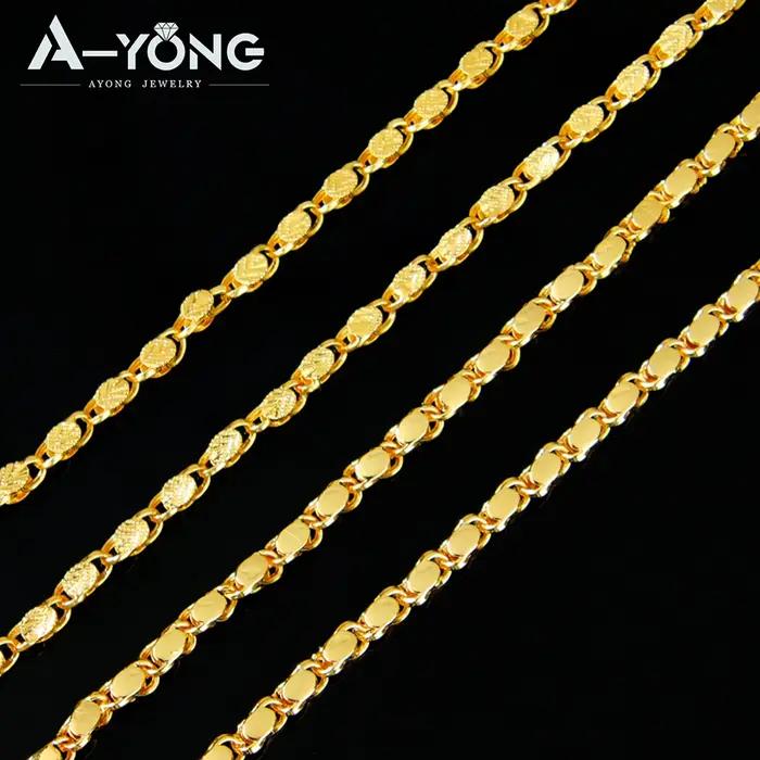 Nigeria mariée mariage Long collier 60-100 cm 21 k plaqué or algérie musulman Vintage corps chaînes turc femmes mode bijoux