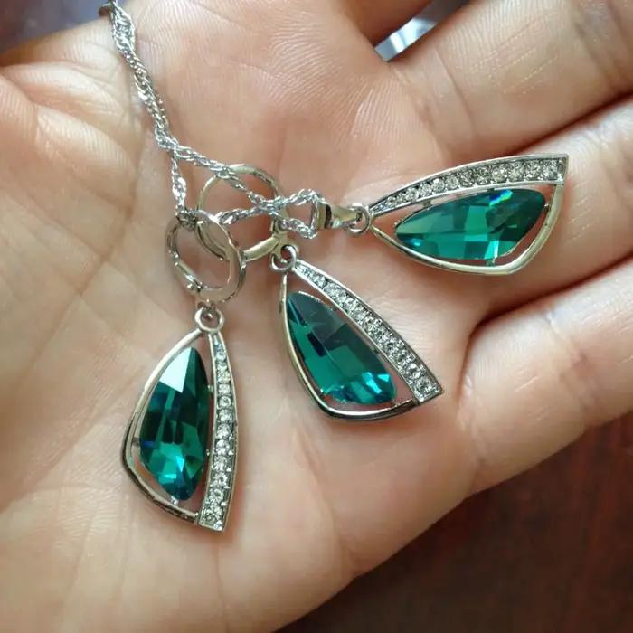 Ensembles de bijoux de mariage élégants en argent 925 pour femmes