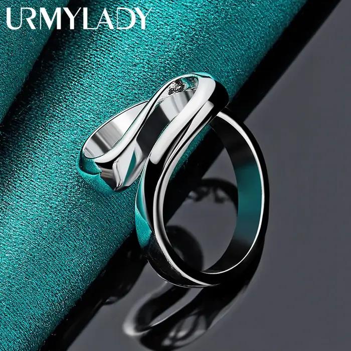 URMYLADY 925 bague serpent en argent Sterling pour les femmes de fiançailles de mariage charme bijoux de mode