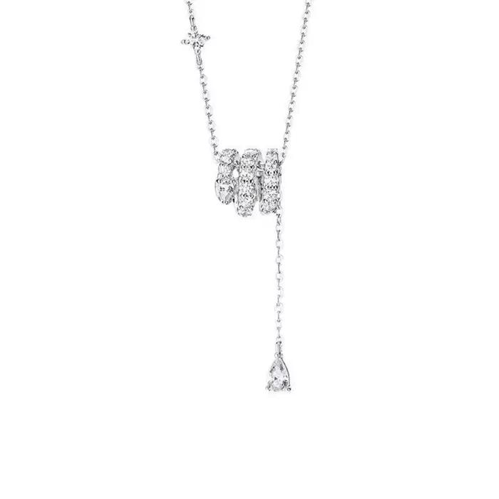 Collier élégant triple spirale serpent, chaîne de clavicule au design unique, accessoire de bijouter