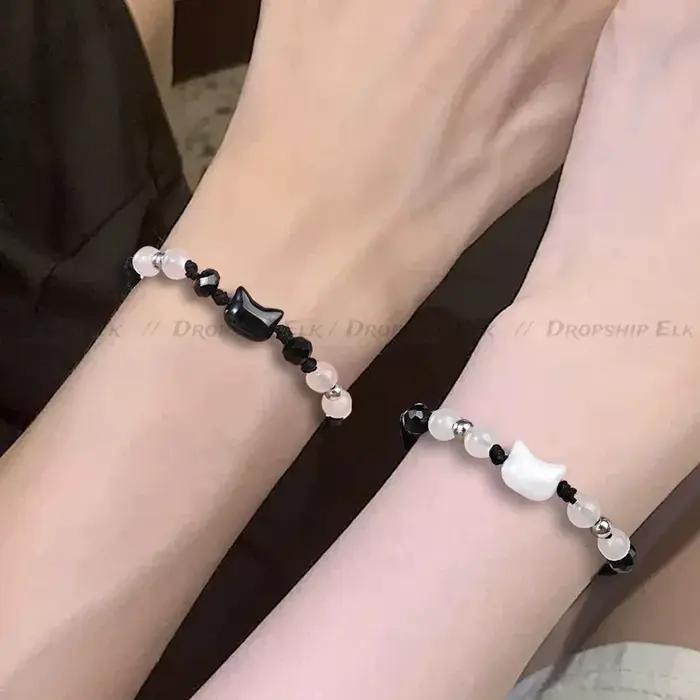 Bracelets en obsidienne en pierre de lune naturelle