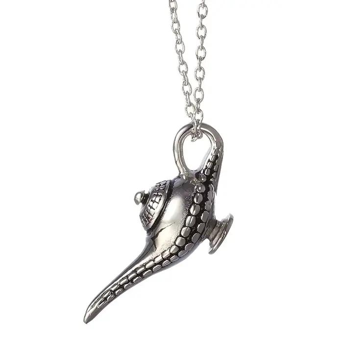 ZRM bijoux mode bricolage conte de fées Aladdin lampe magique pendentif à breloque collier ampoule en métal phare collier pour hommes femmes