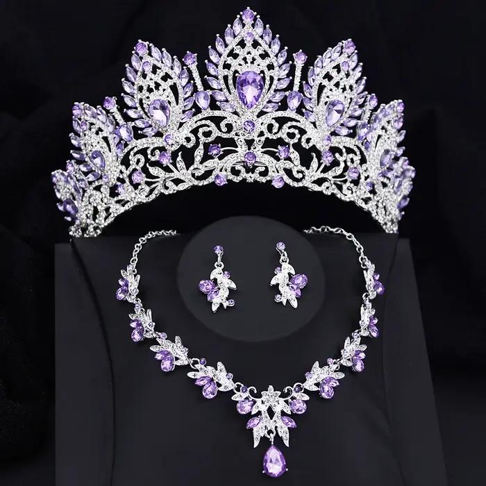 Ensemble de bijoux de mariée rose opale