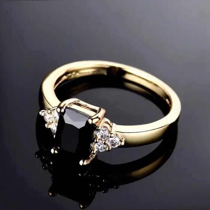 Bague en argent sterling 925 plaqué or 18 carats