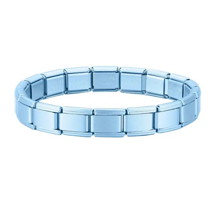 Bracelet à breloques italien pour femmes classique en acier inoxydable modules assemblés polyvalents pour différentes occasions spéciales