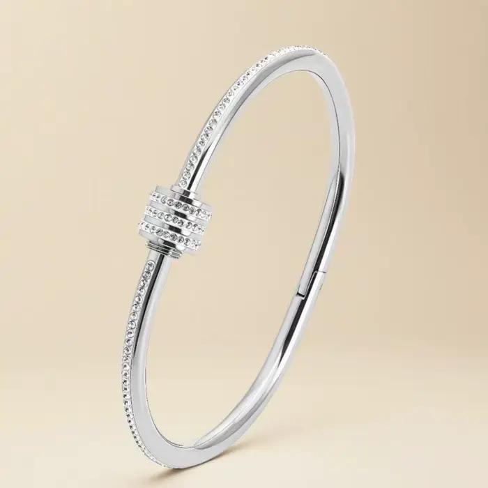 Bracelet en acier inoxydable plaqué or rose et or pour femmes et hommes bijoux à la mode accessoire cadeau