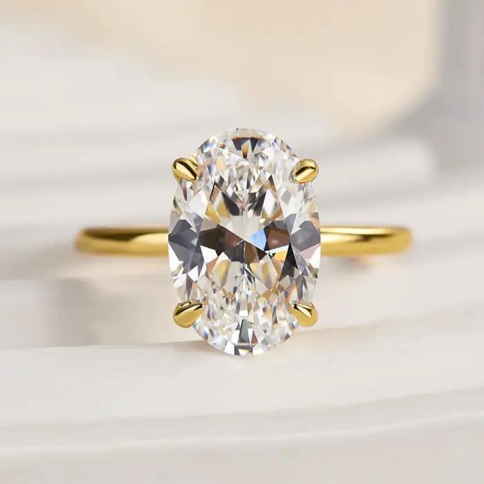 Bague de fiançailles en argent Sterling 925 pour femmes