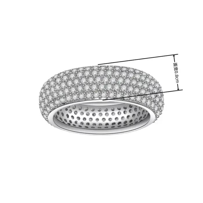 Bague en argent sterling 925 plaqué or 18 carats avec diamant, bague circulaire élégante et décorative, éblouissante