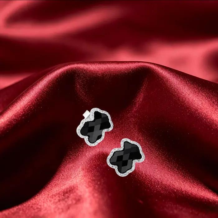 Boucles d'oreilles pendantes en strass, perles uniques, pierres précieuses colorées, clous plats, étoiles, lunes, cœurs, barrettes incurvées pour l'oreille