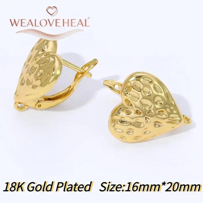 Fil d'oreille à levier en laiton plaqué or 18 carats