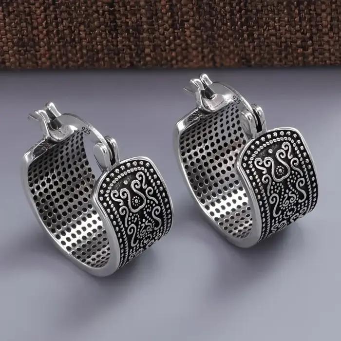 Boucles d'oreilles gothiques en argent Sterling 925 pour femmes