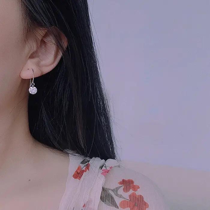 Boucles d'Oreilles en Argent Sterling 925 Plaqué Or pour Femme