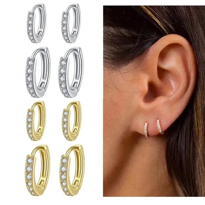 Petites boucles d'oreilles créoles en argent Sterling 925