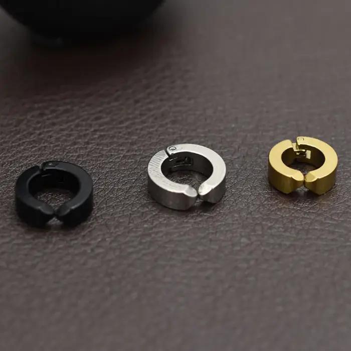 Boucles doreilles creoles a clip pour hommes femmes acier inoxydable sans perçage indolores bijoux cadeaux occasions speciales