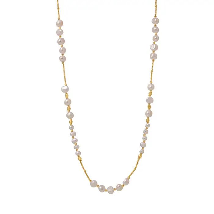 Collier de perles d'eau douce naturelles pour femmes