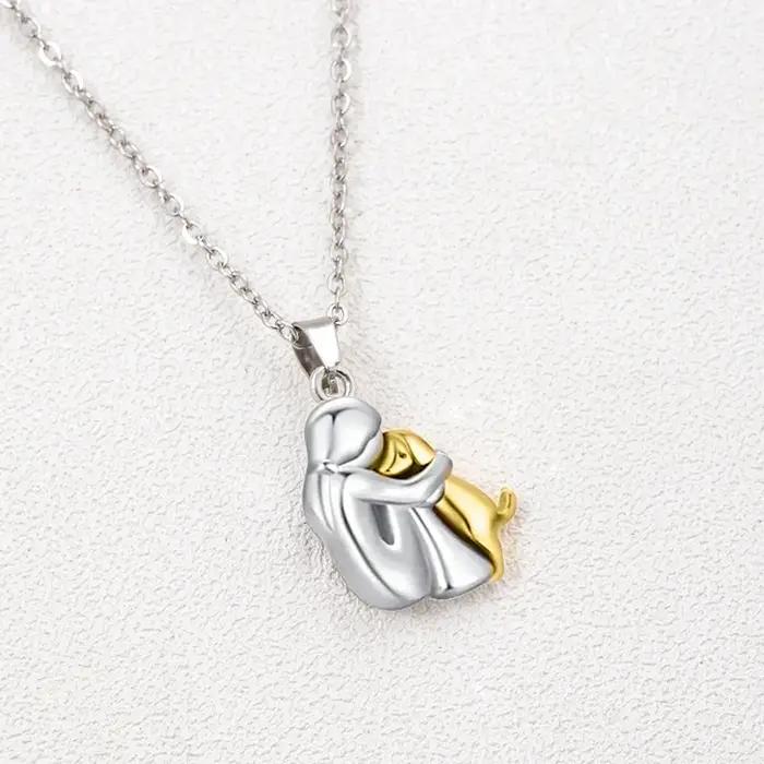 Mode femmes et chien collier mignon petite fille chiot pendentifs colliers Animal bijoux pour animaux de compagnie
