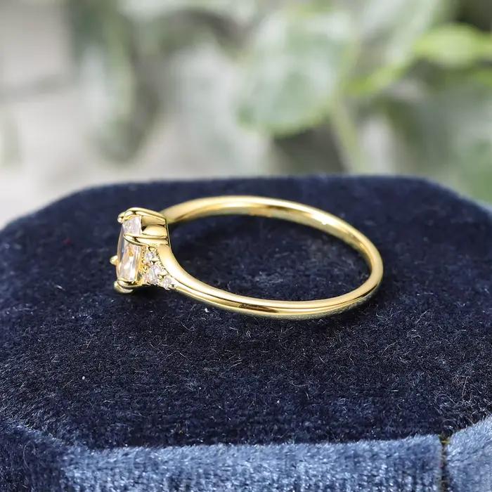 Bague en argent sterling 925 sertie de moissanite ronde pour femmes occasions spéciales engagement mariage fiançailles