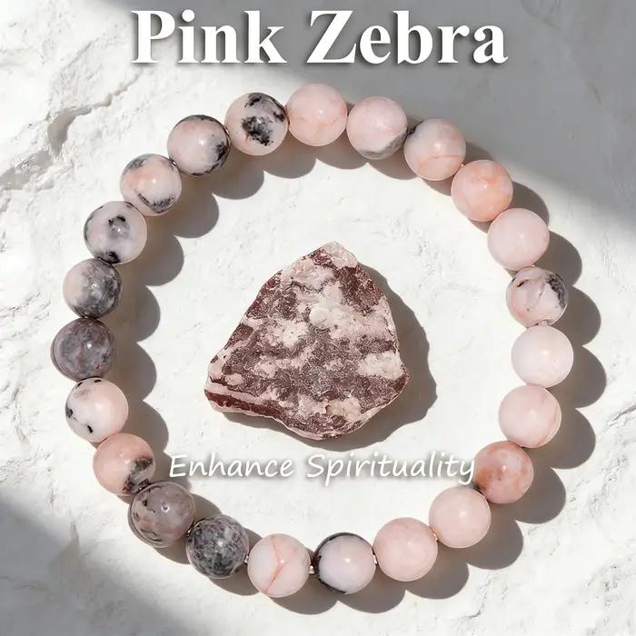 Bracelet en perles de rhodonite pierre naturelle bracelet de guérison reiki vitalité protection bijou exquis homme femme occasions spéciales