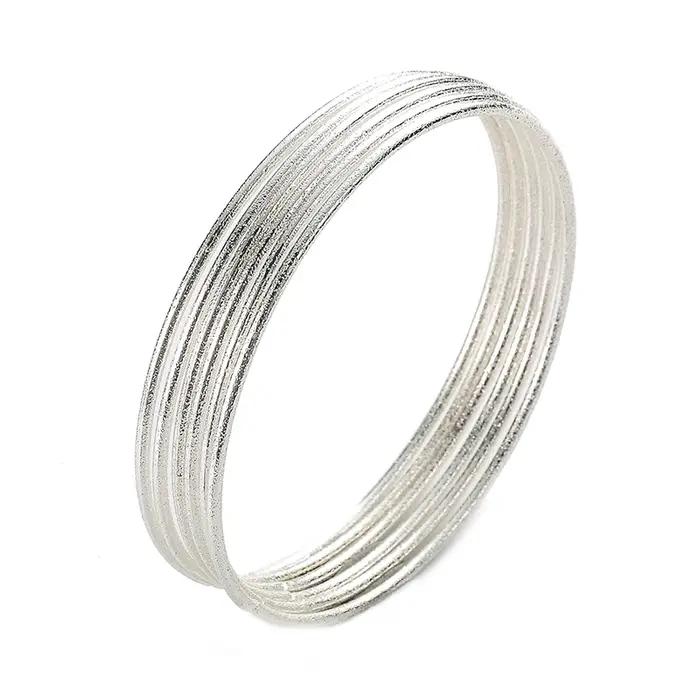Bracelets pour femmes mode plaqués or couleur argent big bangle wire fil rond design tracker d'humeur élégants cadeaux occasions spéciales