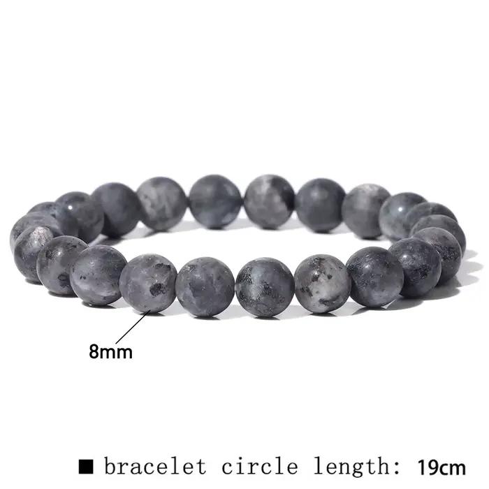 Bracelet classique en pierre naturelle mate pour hommes et femmes, perles d'oeil de tigre, Amazonite perlée, bijoux de Yoga, 8mm, nouvelle collection