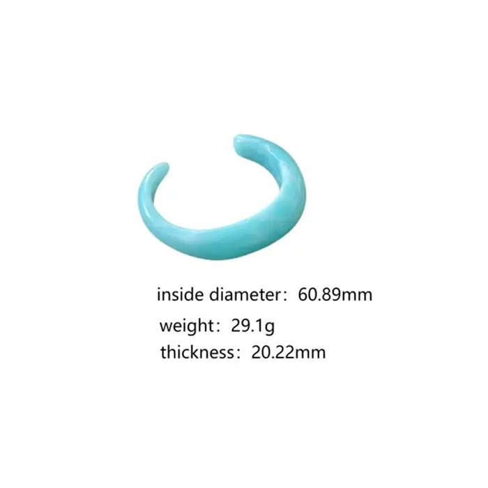 Bracelets de manchette en acrylique ouverts à la mode pour femmes