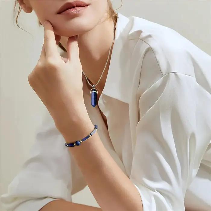Bracelet et collier en Lapis Lazuli naturel