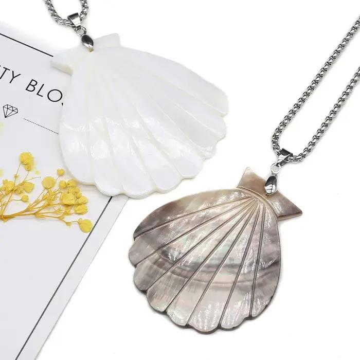 Collier pendentif coquillages naturels pour femme