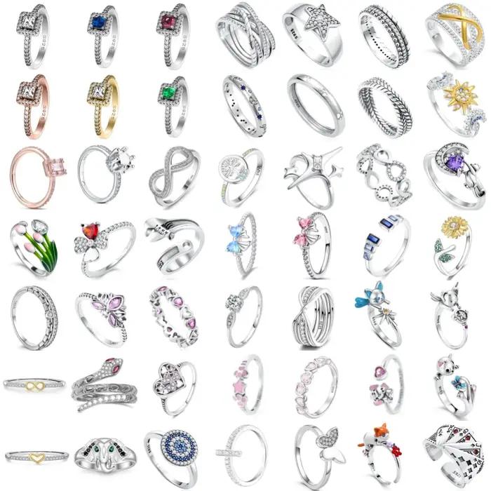 Bague en argent 925 en forme de coeur avec zirconium serti pour femme bijou élégant et raffiné pour offrir
