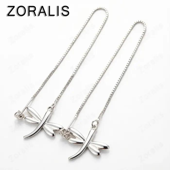 Boucles d'oreilles pendantes libellule en or 18 carats pour femmes