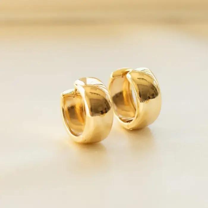 Boucles d'oreilles créoles martelées pour femmes