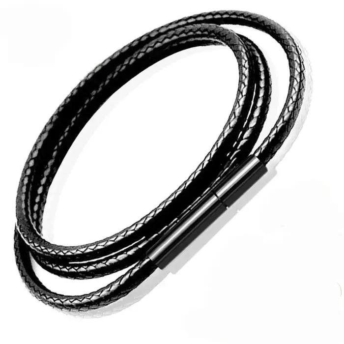 Collier Chaîne en Cuir Noir pour Bricolage Fait Main Corde Tressée Occasions Spéciales Personnalisé