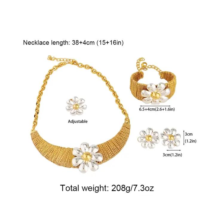 Ensemble de bijoux de luxe en or pour femmes