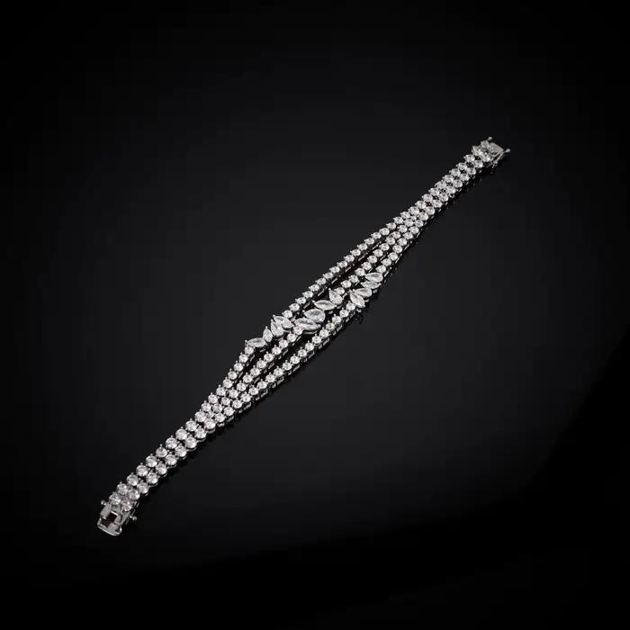 EN JEWELIFE – ensemble de bijoux de mariage multicouches en zircone pour femmes, collier de Costume, cadeau, accessoires de beauté