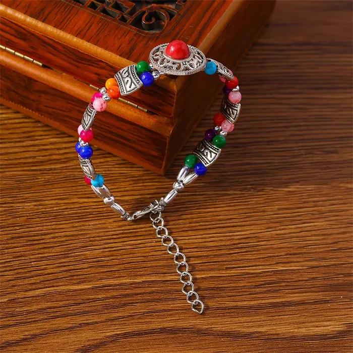 Bracelets Bohèmes Turquoise Perles Colorées Élégants Pour Femmes Occasions Spéciales Vacances Fêtes Cadeaux
