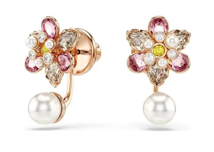Ensemble de bijoux Flower Yang avec perles incrustées d'or et art floral pour femmes occasions spéciales elegance sophistication style unique