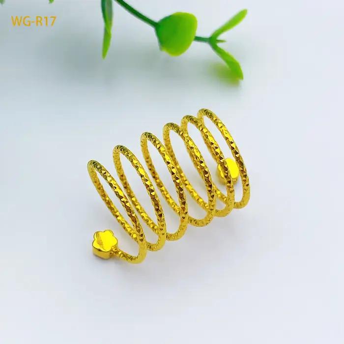 Bague à fleurs en spirale de dubaï pour femmes brésiliennes