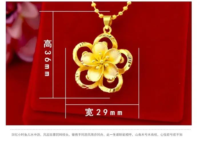 Pendentif tournesol en or pur 999
