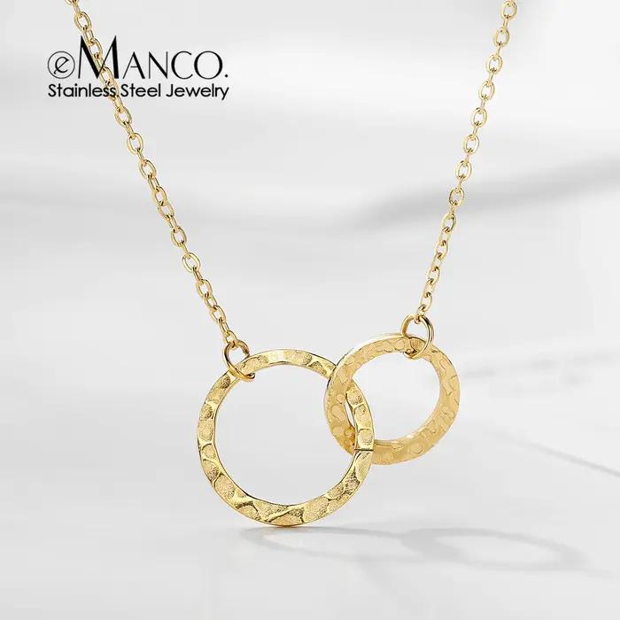 EManco – collier de Style minimaliste plaqué or 14 carats