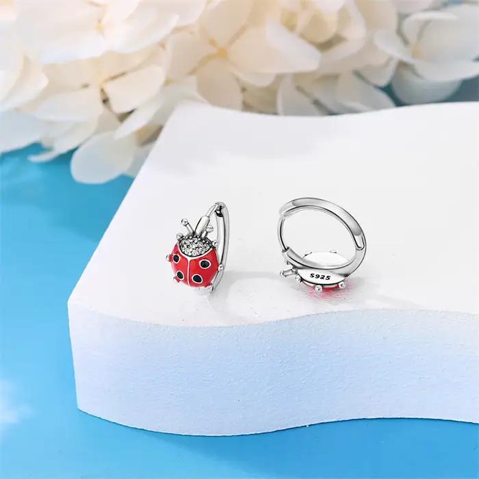 Boucles d'oreilles Double cerceau en argent Sterling 100% pour femmes