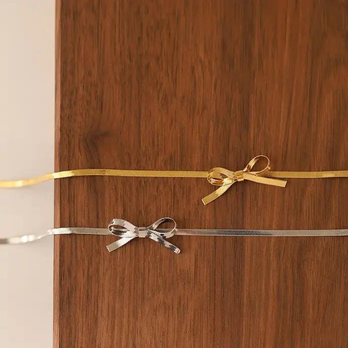 Collier ras du cou minimaliste avec nœud pour femmes