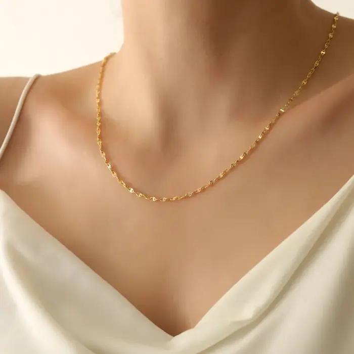 Collier multicouche SUNIBI torsadé en acier inoxydable plaqué PVD pour femmes occasions spéciales élégance moderne style unique DIY
