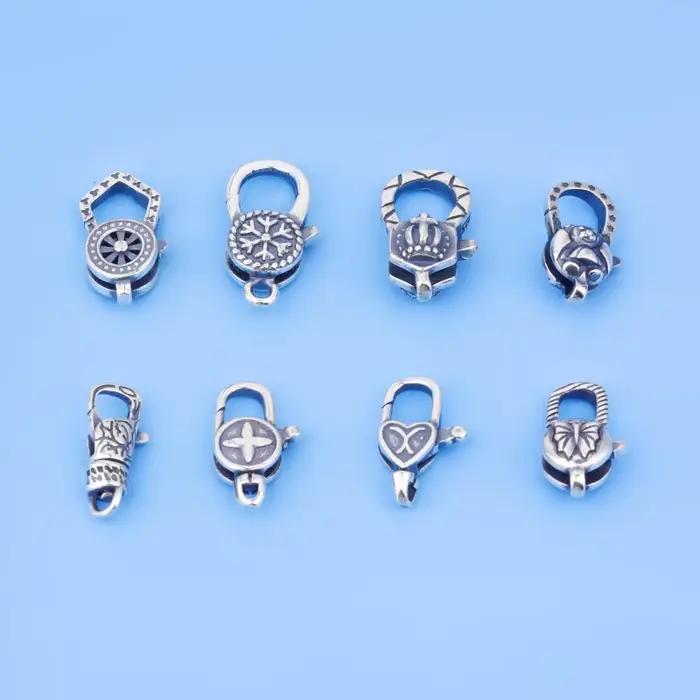Bijou Vintage en Argent Sterling S925 Fermoir en Forme de U Accessoire Élégant pour Femmes Occasions Spéciales