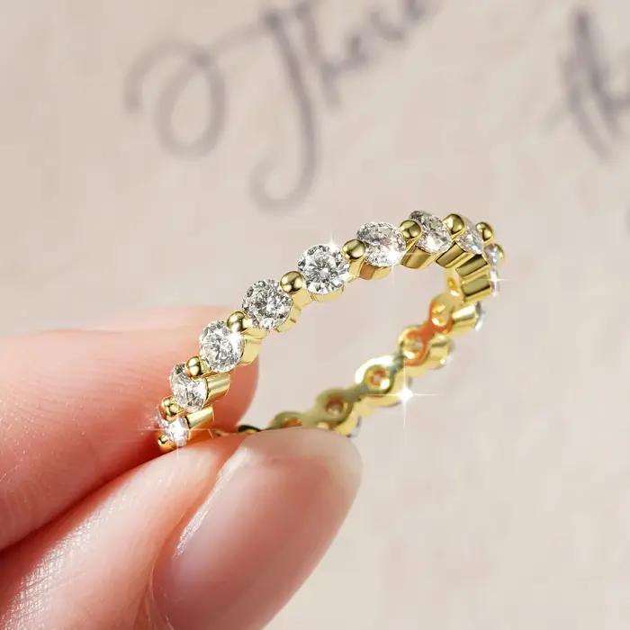 Celestinov Clover – bagues élégantes en Moissanite brillante de couleur