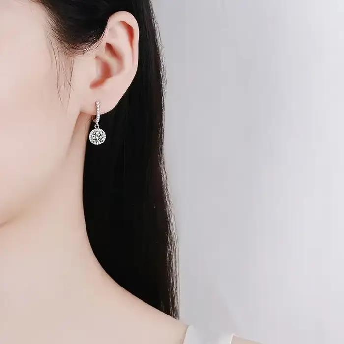 Boucles d'oreilles rondes en argent Sterling 925 pour femmes