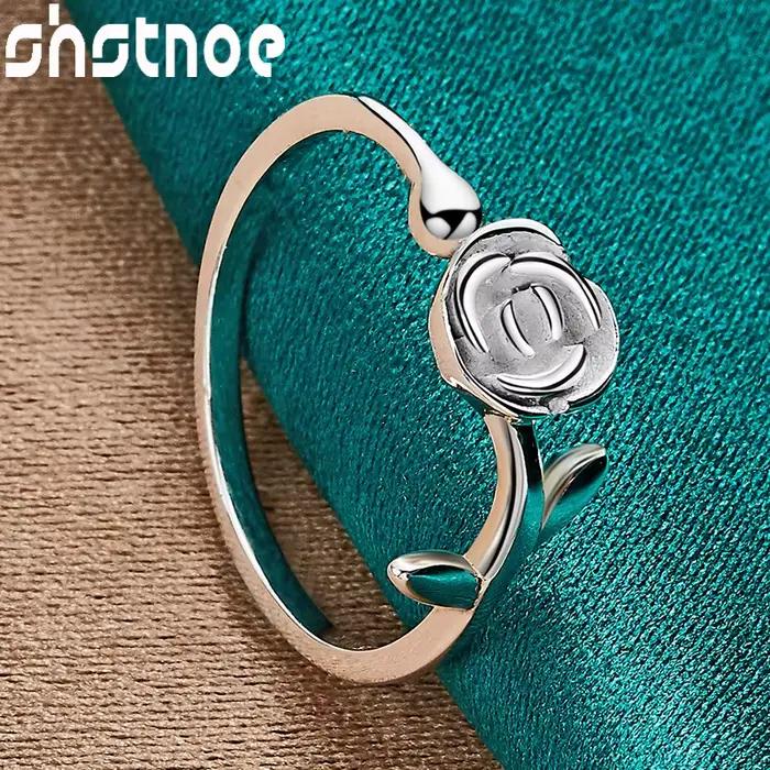 Bague en or 18 carats en forme de fleur de rose réglable pour femmes occasions spéciales mariage fiançailles cérémonies