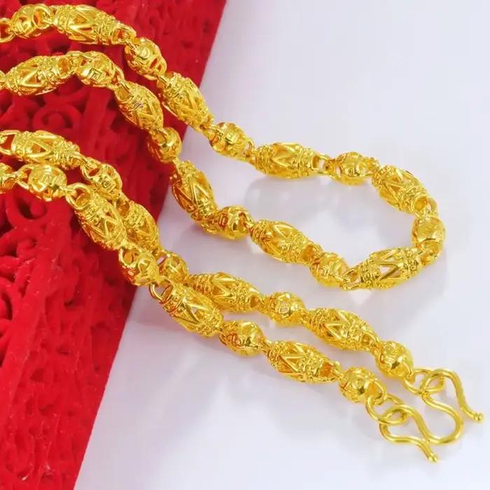 Collier en or plaqué pendentif lune style religieux pour homme occasions spéciales et élégance