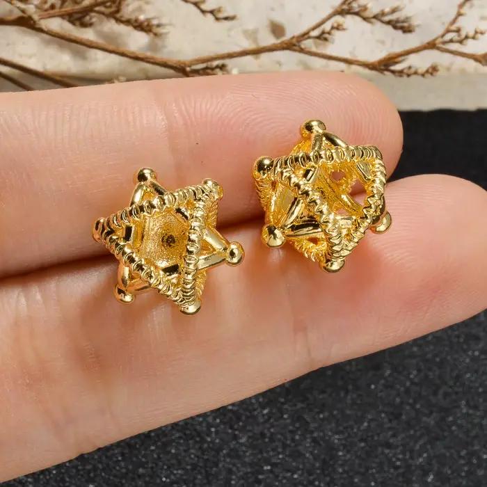 Diana bébé bohême luxe Dubai boucles d'oreilles plaqué or mariage mariée bijoux pour femmes cadeau saint valentin