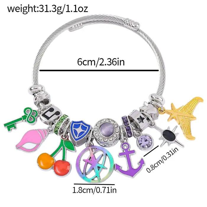 Bracelet Katseye KPop perles ajustables plaqué argent antique pour femmes style Y2K bijou amitié K-Pop